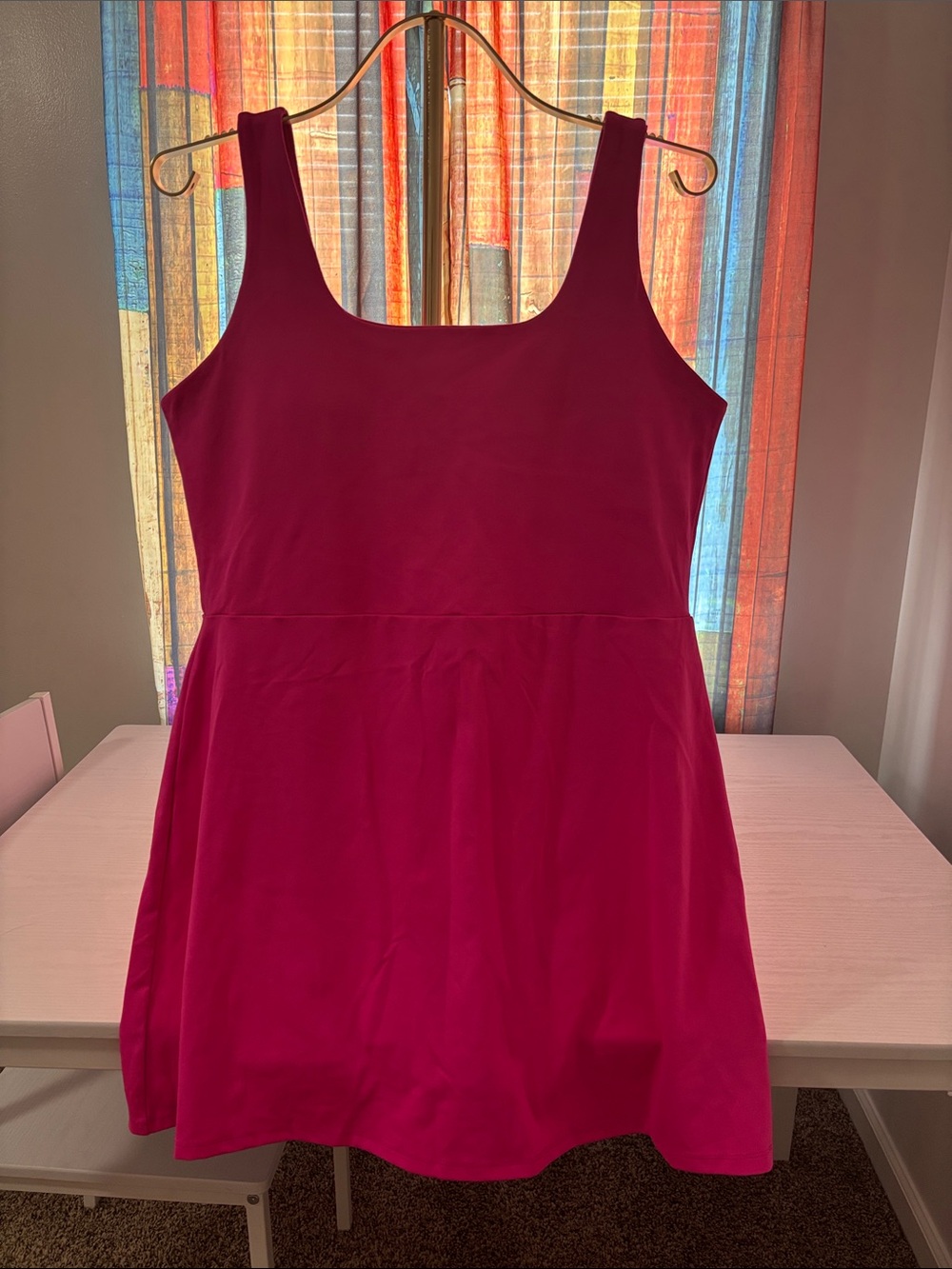 GAP Bright Hot Pink Scoop Neck Mini Dress